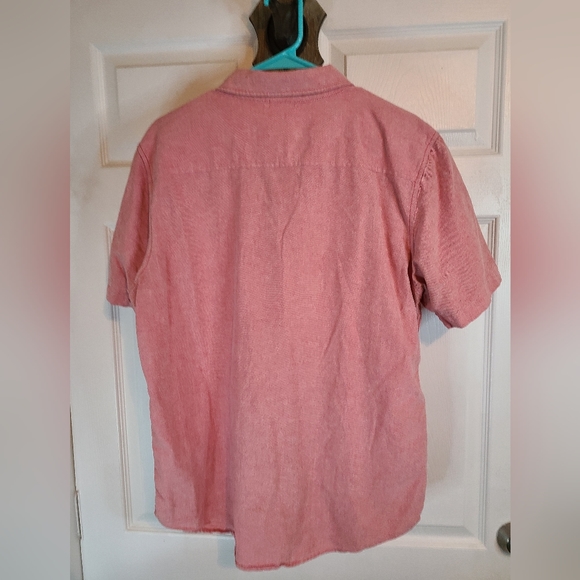 LRG Woven Woman's Short Sleeve Blouse, Size: Large Color: Pink - Picture 14 of 16